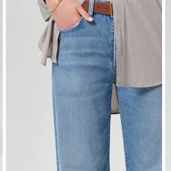 🔥🔥🔥 CITIZENS OF HUMANITY Blue Annina High Rise Wide Leg Trouser Jeans, size 31 - Picture 8 of 16